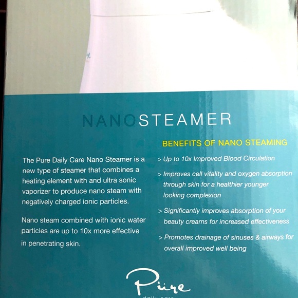 NWT PURE NANOSTEAMER 3-In-1 Ionic Facial Steamer w 5 pc Stainless Skin Kit - Picture 8 of 12
